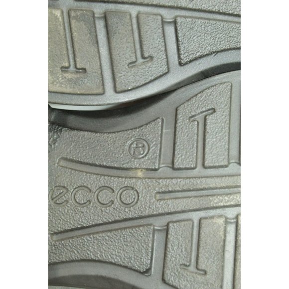 Ecco Brown Leather Lace Up Slip On Oxford Dress Shoes Size 42 US 9 - Picture 8 of 9